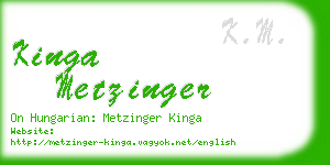 kinga metzinger business card